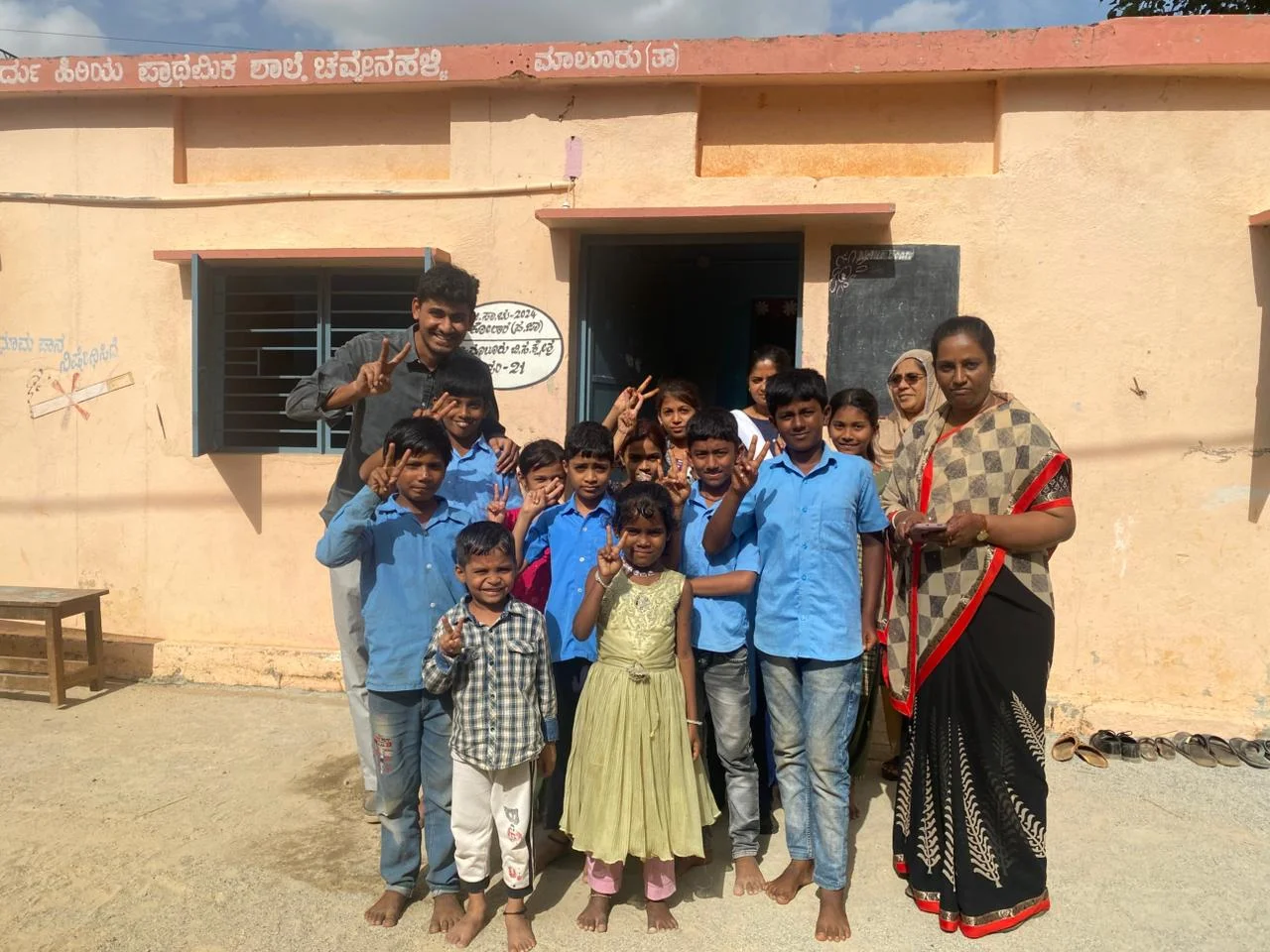 High-fives over fresh school supplies